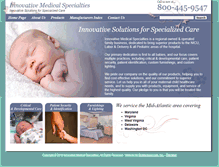 Tablet Screenshot of innovativemedicalspecialties.com